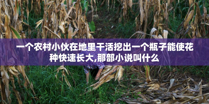 一个农村小伙在地里干活挖出一个瓶子能使花种快速长大,那部小说叫什么